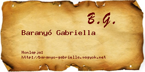 Baranyó Gabriella névjegykártya