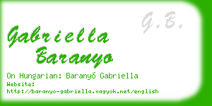 gabriella baranyo business card