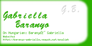 gabriella baranyo business card